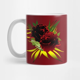 Black Rose Bouquet Mug